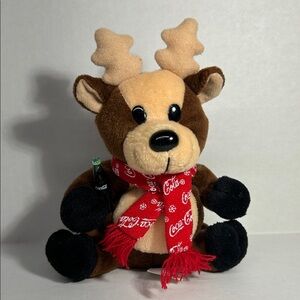 Coca Cola Plush Reindeer with Red Scarf